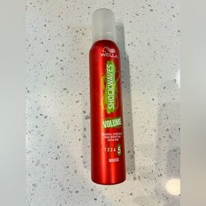 Wella Shockwaves Volume Mousse 200ml | Used Once | Heat Protectant Styling Foam